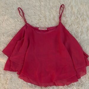 a'gaci Vibrant Red Layered Camisole Top